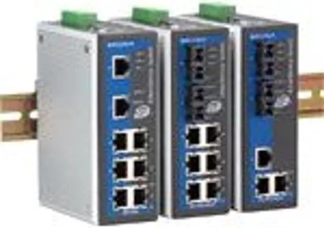 Main image of MOXA EDS-405A-MM-SC Entry Level Managed Ethernet Switch with 3 x 10/100 BaseTx Ports, 2 Multi Mode 100 BaseFx Ports with Port Base VLAN, and QoS, SC Connector