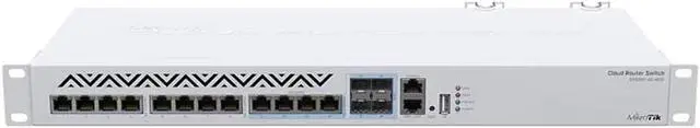 Alt view image 2 of 2 - MikroTik CRS312-4C+8XG-RM  Network Switch L3, 10G, Ethernet (100/1000/10000), 1U, White