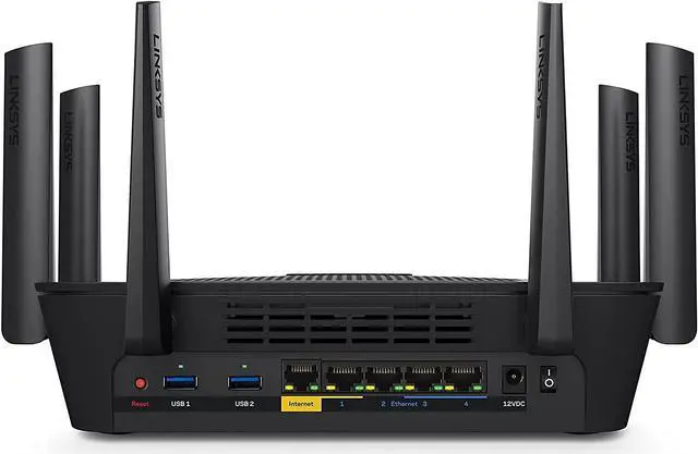 Alt view image 3 of 5 - Linksys WiFi 5 Router, Tri-Band, 3,500 Sq. ft Coverage, 25+ Devices, Speeds up to (AC4000) 4.0Gbps - EA9300