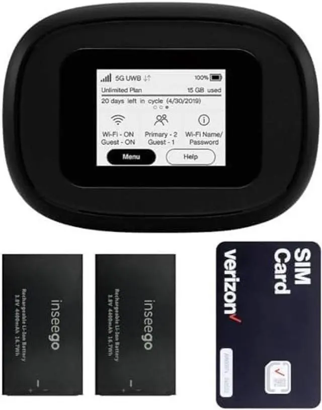 Main image of 5G Mobile Portable WiFi | Verizon Wireless Jetpack Inseego MiFi M1000 | Mobile Hotspot for Travel | RJ45 Ethernet Port | Speed Up to 2,4 Gbps | Use 8 hrs | EVDO-LINK Bundle - Verizon Sim Card