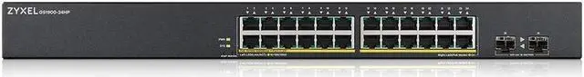 Alt view image 2 of 5 - Zyxel 24-Port PoE Gigabit Switch | Smart-Managed | 24x PoE+ @170W | 2x SFP | Rackmount [GS1900-24HPV2]
