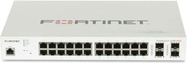Main image of FORTINET Fortiswitch-224E-Poe L2/L3 Poe+ Switch 24X GE RJ45 Ports Including 12X POE+ Ports, 4X GE SFP Slots, Fortigate Switch Controller Compatible