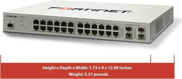 Alt view image 3 of 5 - FORTINET Fortiswitch-224E-Poe L2/L3 Poe+ Switch 24X GE RJ45 Ports Including 12X POE+ Ports, 4X GE SFP Slots, Fortigate Switch Controller Compatible