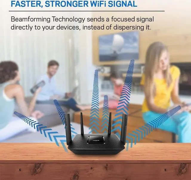 Alt view image 5 of 5 - Linksys EA8300 Max-Stream: AC2200 Tri-Band Wi-Fi Router for Wireless Home Network, Uninterrupted Gaming and Streaming, MU-MIMO (Black)