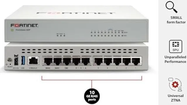 Alt view image 2 of 5 - FortiGate-60F Firewall Appliance Plus 1 Year FortiCare Premium and FortiGuard Unified Threat Protection (UTP) (FG-60F-BDL-950-12)