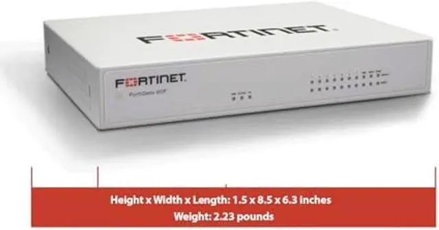Alt view image 3 of 5 - FortiGate-60F Firewall Appliance Plus 1 Year FortiCare Premium and FortiGuard Unified Threat Protection (UTP) (FG-60F-BDL-950-12)