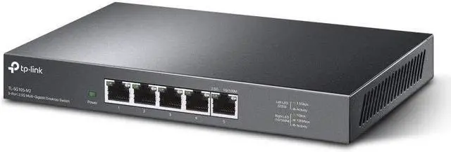 Alt view image 2 of 5 - TP-Link TL-SG105-M2 | 5 Port Multi-Gigabit Unmanaged Network Switch, Ethernet Splitter | 2.5G Bandwidth | Plug & Play | Desktop/Wall-Mount | Fanless Metal Design