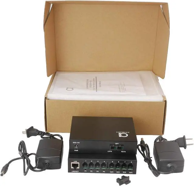 Alt view image 4 of 5 - 2 x POTS RJ11 Telephone and Gigabit Ethernet Over Fiber Converter - Multiplexer - Extender Set of FXS FXO Units - Universal Single and Multimode - 1 km MM (0.6 mi) 20km SM (11.4 mi) - Voice Over Fiber