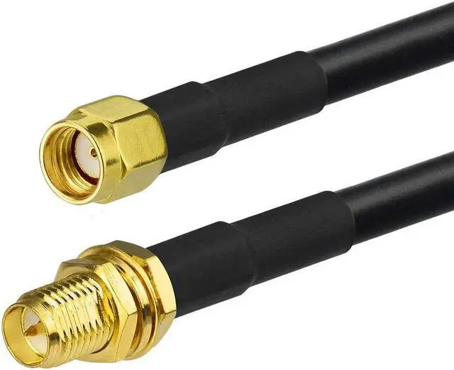 Alt view image 2 of 5 - Bingfu WiFi Antenna Extension Coaxial Cable 20ft RP-SMA Male to RP-SMA Female Bulkhead Mount Double Shielded Low Loss ALSR240 Cable for WiFi Wireless Router Hotspot Security IP Camera
