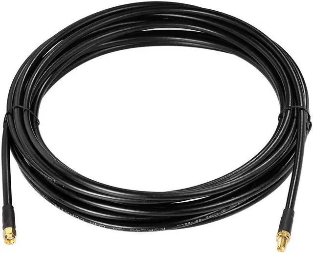 Alt view image 3 of 5 - Bingfu WiFi Antenna Extension Coaxial Cable 20ft RP-SMA Male to RP-SMA Female Bulkhead Mount Double Shielded Low Loss ALSR240 Cable for WiFi Wireless Router Hotspot Security IP Camera