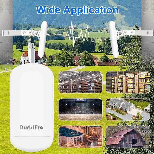 Alt view image 4 of 5 - Point to Point Wireless Internet Long Range Transmission for Starlink, Point to Point Wireless Bridge for Starlink Ethernet Adapter, Outdoor 5.8G 1.5KM with 14DBi High Gain Antenna, 2-Pack