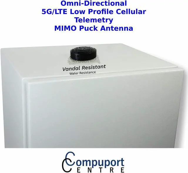 Alt view image 3 of 5 - CompuPort 5G LTE MIMO Puck Antenna, Vandal Resistance, Dual-Diversity 2x15ft. Cables with SMA Male connectors, Omni-Directional Compatible with Sierra Wireless, Teltonika, Digi, & Cradlepoint.