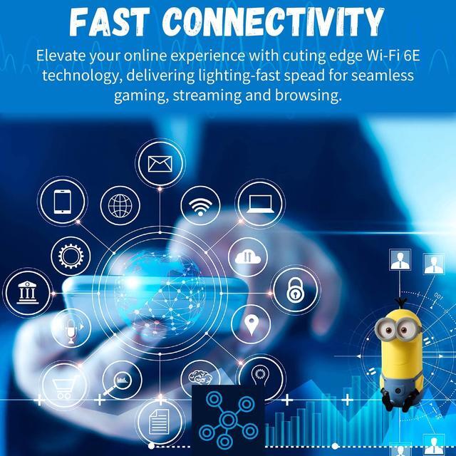 Alt view image 5 of 5 - Davolink Minions Kevin Wi-Fi 6E Router - Elevate Your Connectivity Experience in 2024 with High-Speed Performance Gaming Router - Secure Travel WiFi Router