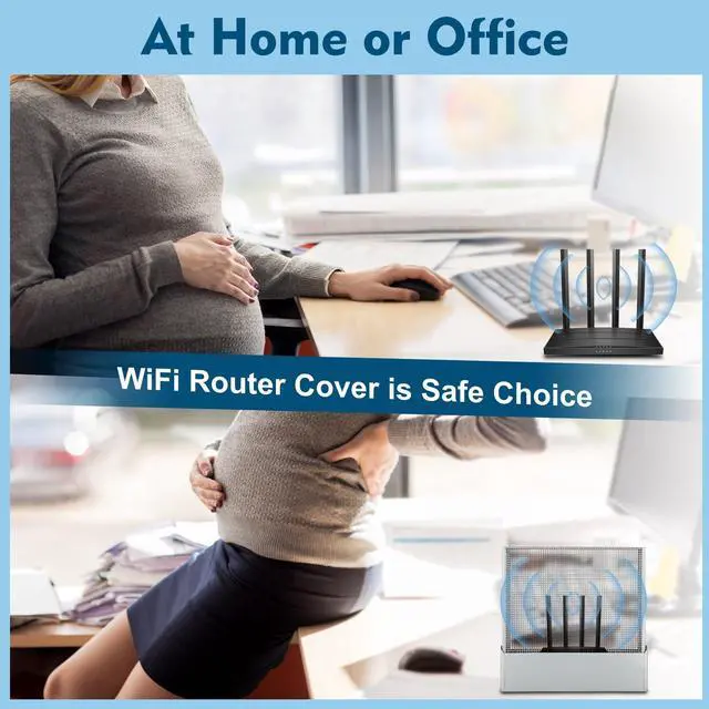 Alt view image 4 of 5 - Fengind Large WiFi Router Cover, About 90% of WiFi Router Emf and 5G is Blocked, Allows Uninterrupted Use, Shielding WiFi Router Emf Faraday Cage, WiFi Router Cover Emf Protection, Two Year Warranty