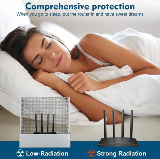 Alt view image 3 of 5 - Fengind Large WiFi Router Cover, About 90% of WiFi Router Emf and 5G is Blocked, Allows Uninterrupted Use, Shielding WiFi Router Emf Faraday Cage, WiFi Router Cover Emf Protection, Two Year Warranty