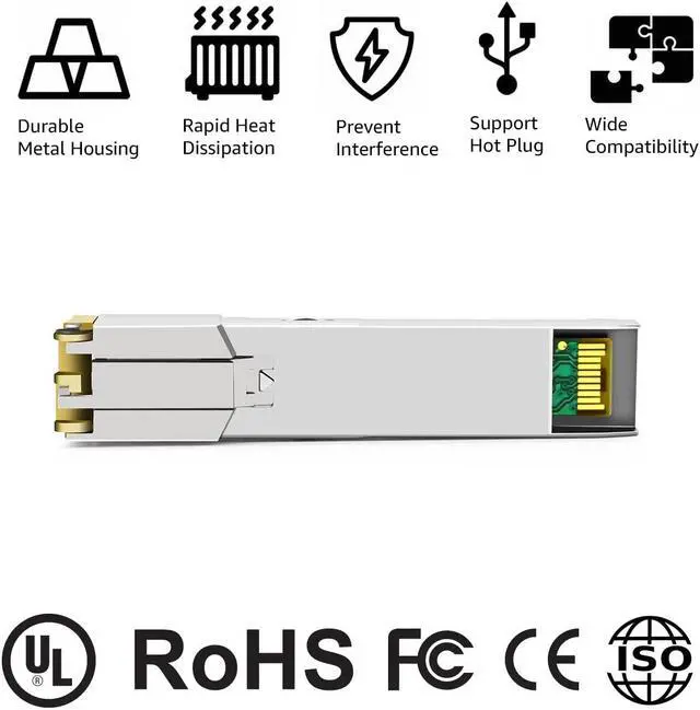 Alt view image 3 of 5 - OPSTRAN 1000BASE-T SFP to RJ-45 Copper Transceiver Module Compatible with Juniper QFX-SFP-1GE-T SRX-SFP-1GE-T EX-SFP-1GE-T 100m Cat5e/6 4 pack