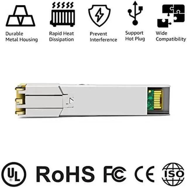Alt view image 3 of 5 - OPSTRAN 1000BASE-T SFP to RJ-45 Copper Transceiver Module Compatible with Palo Alto Networks PAN-SFP-CG 100m Cat5e/6