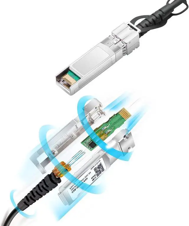 Alt view image 5 of 5 - SFP+ DAC Twinax Cable - SFP Patch Cable,40GBASE-CU Passive Direct Attach Copper SFP Cable for Cisco SFP-H10GB-CU2M,Ubiquiti UniFi UC-DAC-SFP+,Meraki,Fortinet,D-Link,5-Meter(16ft)