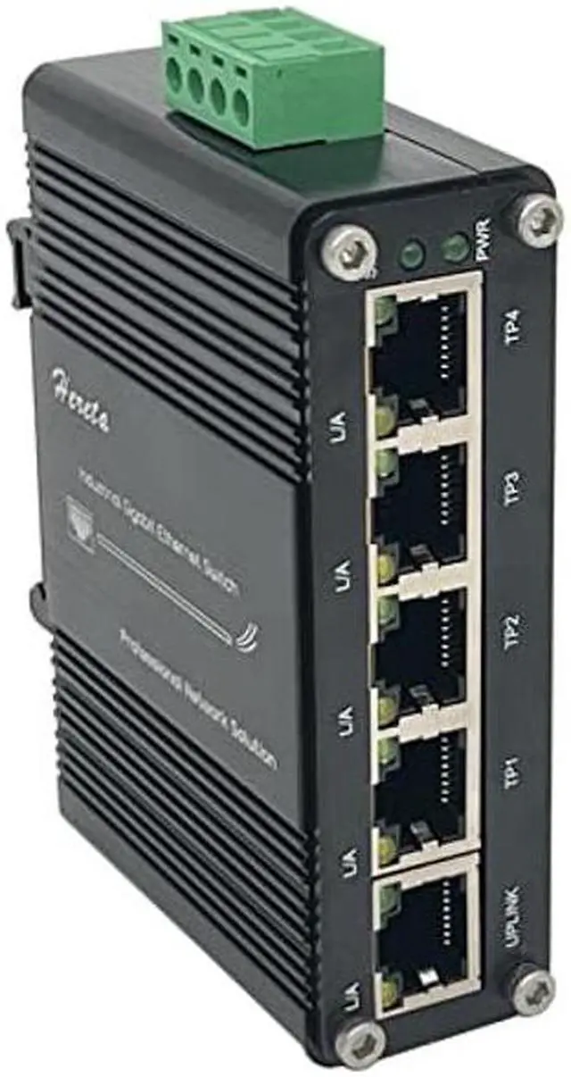 Main image of Hardened Industrial Gigabit Ethernet Switch 5-Port Mini Industrial Switch 10/100Mbps Half/Full Duplex and 1000Mbps Full Duplex