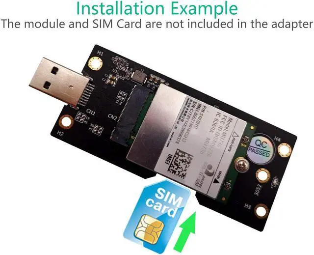 Alt view image 5 of 5 - NGFF(M.2) to USB 3.0 Adapter with SIM 8pin Card Slot for 3G/4G/5G Module