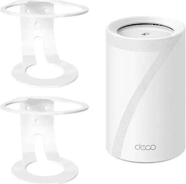 Main image of Compatible Wall Mount Deco WiFi 7 Wall Mount, 2 PACK Sturdy Metal Made Mount Stand Holder for DecoBE75/BE85/BE95/BE17000/BE22000/ Whole Home Mesh WiFi 7 Space-Saving Wall Hanging Bracket Holder