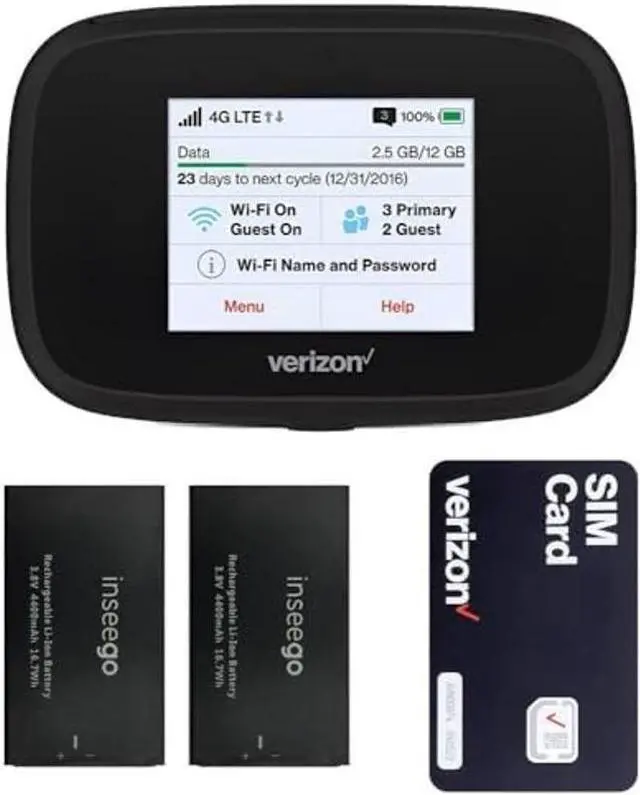 Main image of Verizon Wireless Jetpack Inseego MiFi 7730L | Unlocked Device | 4G Mobile WiFi Hotspot | LTE Cat9 Up to 450 Mbps | Usage Up to 12 Hours | Portable Travel Router | EVDO-LINK Bundle - Verizon Sim Card
