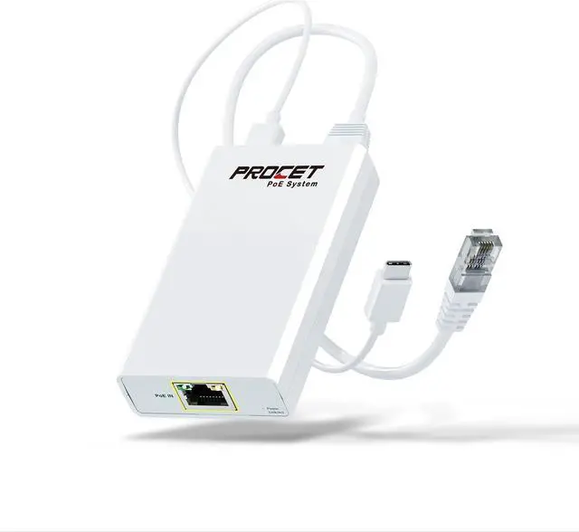 Main image of Gigabit PoE Splitter USB C 5V 3A, PoE to USB-C Adapter, IEEE 802.3at Compliant 10/100/1000Mbps for Raspberry Pi 4, Security IP Cameras and More, PT-ATC-5V