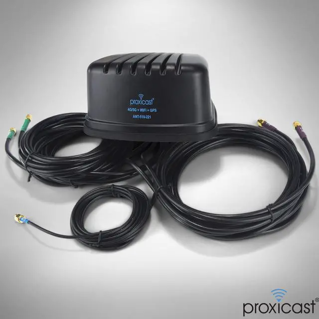 Alt view image 3 of 5 - Proxicast 5-in-1 Pro-Grade Low-Profile 2x2 MIMO 4G/5G + Wi-Fi + GPS Screw Mount Combination Vehicle Antenna Compatible with Cradlepoint, Digi, Peplink and Other Modems/Routers (Gibraltar ANT-510-221)