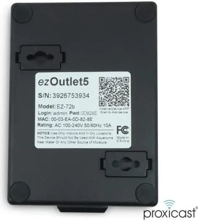 Alt view image 3 of 5 - ezOutlet5 - Internet Enabled IP & Wi-Fi Remote Power Switch with Automatic Reboot - iOS | Android | Cloud | Web Controllable - Single AC Power Outlet - Model EZ-72b