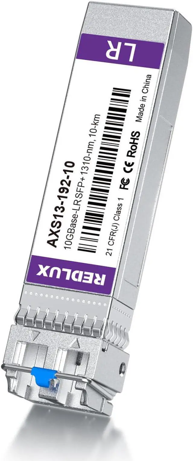 Main image of Pack of 2, REDLUX 10G SFP+ Transceiver, 10G-LR SFP+ Module, 1310nm SMF, Dual LC connector, up to 10 KM, Compatible for Cisco SFP-10G-LR, Meraki, Ubiquiti UniFi UF-SM-10G, TP-LINK, Netgear and More