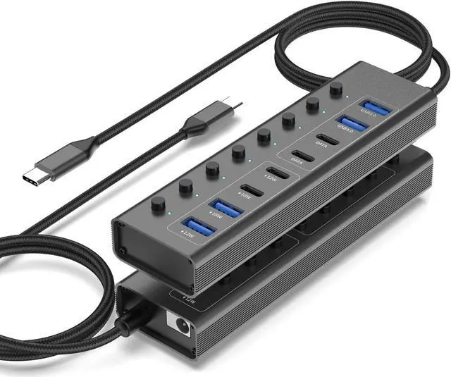 Alt view image 2 of 5 - USB C Docking Station 8IN 1 Aluminum Powered USB HUB