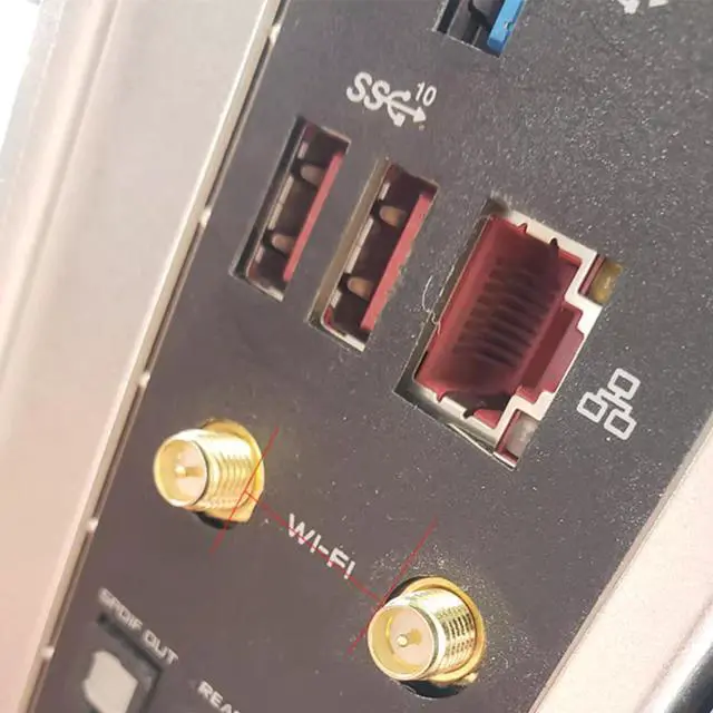 Alt view image 4 of 5 - Dual Band WiFi Antenna 2.4GHz 5GHz RP-SMA Magnetic Base Adapter Antenna with 2.7ft Extension Cable for ASUS Z390 Z490 X570 Motherboard 2T2R PCI-E Bluetooth Network Router