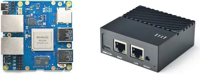 Main image of Nanopi R4S Mini Portable Travel Router OpenWRT with Dual-Gbps Ethernet Ports 4GB LPDDR4 Based in RK3399 Soc for IOT NAS Smart Home Gateway(Without MAC chip)