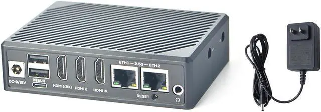 Main image of NanoPC-T6 LTS Mini Computer WiFi Router, Office Home Smart IoT Gateway, Rockchip RK3588 CPU 6Tops NPU, with 2X PCle 2.5G Ethernet Port for AI Edge computing, Support M.2 NVMe SSD Module (4+32GB)