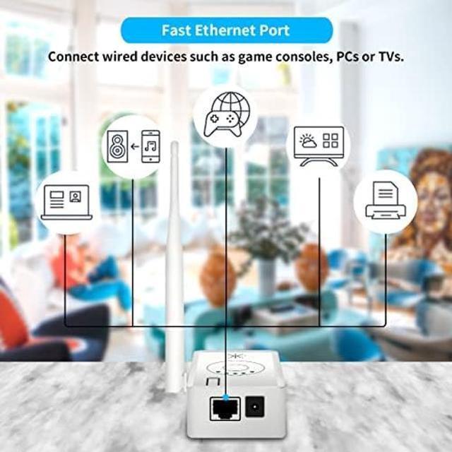 Alt view image 3 of 5 - [ONLY for WEILAILIFE Security Camera System] 2.4G Wireless Booster Repeater with Power Supply, WiFi Range Extender, Support Wireless Repeater/IPC Router Mode, White