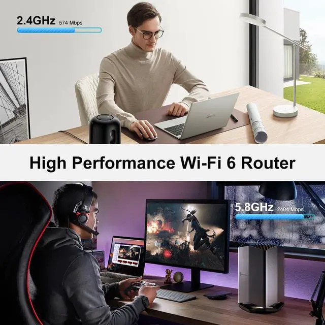 Alt view image 5 of 5 - Wiflyer WiFi6 Wireless Router, AX3000 Dual Band Cellular Router, 4 Gigabit Ports, Secure Wireless Network - Enjoy High-Speed Connectivity, Z8103AX-G