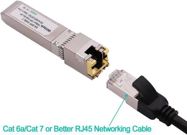 Alt view image 4 of 5 - Wiitek 10G SFP+ to RJ45 Copper Modules, 1.25G/2.5G/5G/10GBase-T Ethernet Copper to SFP+ Transceiver Compatible for Juniper EX-SFP-10GE-T(Cat 6a/7 or Better, 30-Meter)