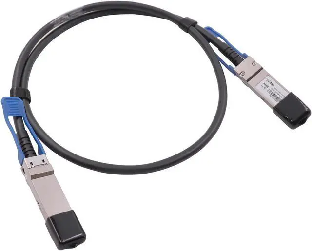 Alt view image 2 of 5 - Wiitek 100GbE QSFP28 DAC Twinax Cable, 1 Meter 100GBASE-CR QSFP28 to QSFP28 Passive Copper Cable, Compatible for Mellanox MCP1600-C001, with Blue Pull Tab