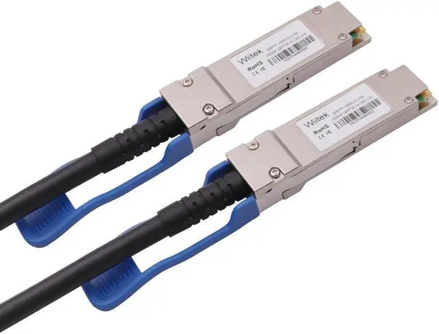 Alt view image 3 of 5 - Wiitek 100GbE QSFP28 DAC Twinax Cable, 1 Meter 100GBASE-CR QSFP28 to QSFP28 Passive Copper Cable, Compatible for Mellanox MCP1600-C001, with Blue Pull Tab
