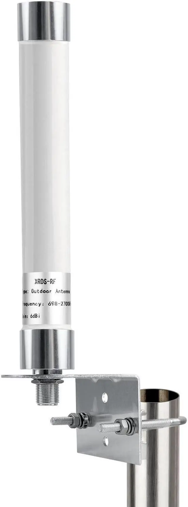 Main image of XRDS-RF 4G LTE Antenna 6dBi Omni-Directional Outdoor Fixed Mount Antenna with N Female Connector for Router, Modem, Radio, Signal Amplifier (698-2700MHz)