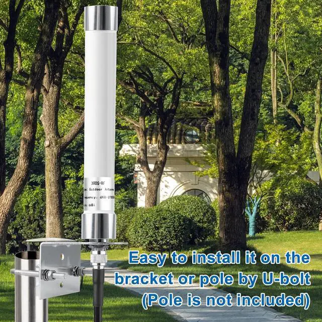Alt view image 5 of 5 - XRDS-RF 4G LTE Antenna 6dBi Omni-Directional Outdoor Fixed Mount Antenna with N Female Connector for Router, Modem, Radio, Signal Amplifier (698-2700MHz)