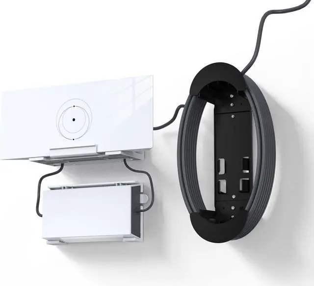 Alt view image 2 of 5 - XLTTYWL Starlink V3 Mount, Starlink Gen 3 Router Wall Mount with Starlink Power Supply, Starlink Cable Caddy Mounting Kit for Starlink V3 Standard Dishy
