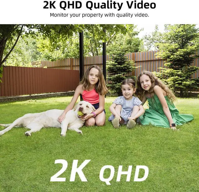 Alt view image 3 of 5 - AOSU 2K Security Camera Wireless Outdoor - 3MP Battery Powered Exterior Camera - 2-Pack Siren Alarm, Color Night Vision, 2-Way Audio, AI Detection, IP65 Waterproof, Cloud/SD Storage, Works with Alexa