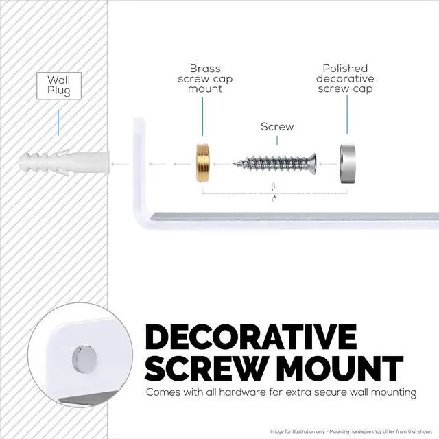 Alt view image 5 of 5 - BRAINWAVZ 2-Pack 4 Small Floating Shelf Bluetooth Speaker Stand, Adhesive & Screw Wall Mount, Anti Slip, for Cameras, Baby Monitors, Webcam, Router & More, Universal Holder (SHELF11 White)