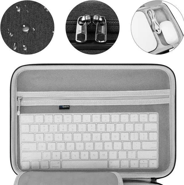 Alt view image 2 of 5 - Geekria Hard Travel Case, Compatible with Apple 2023/2020 Mac Mini Desktop and Fit for Magic Keyboard, Magic Mouse Carrying Case (Dark Gray)