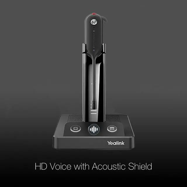 Alt view image 3 of 5 - Yealink WH63 Zoom Workplace Certified Headset with Headphones Stand Charger, Connects to Deskphone, PC, Made For Video Meeting on Teams, Zoom, RingCentral, Webex, Meet, Global Teck Microfiber Included
