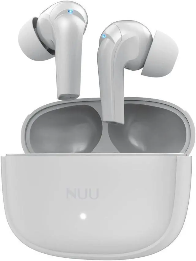 Main image of NUU Buds A | Active Noise Cancelling Wireless Earbuds | 30 Hours Playtime | Pearl White, Compatible with Bluetooth, Auriculares