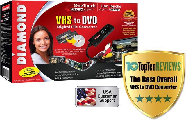 Main image of Diamond Multimedia VC500 One Touch VHS to Digital File, DVD Converter with Easy to use Software, Convert, Edit and Save For Win7,8,10,11