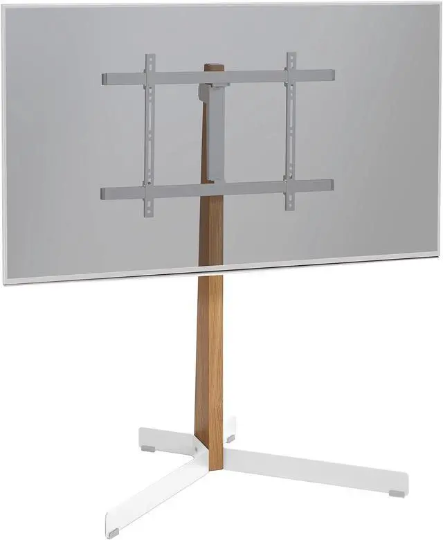 Main image of Vogel's TVS 3695 TV floorstand for 40-77 inch TVs, Max. 110 lbs (50 kg), Swivels up to 90º, Max. VESA 600x400, TV floorstand Built with Premium PEFC-Certified Oak Wood and Steel, White