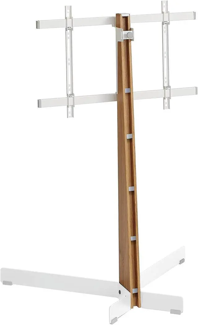 Alt view image 4 of 5 - Vogel's TVS 3695 TV floorstand for 40-77 inch TVs, Max. 110 lbs (50 kg), Swivels up to 90º, Max. VESA 600x400, TV floorstand Built with Premium PEFC-Certified Oak Wood and Steel, White